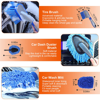 DetailMaster™ 26-Piece Car Detailing Brush Kit