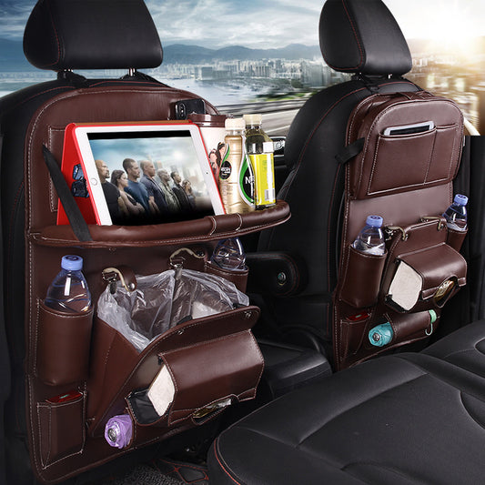Luxury PU Leather Car Seat Organizer