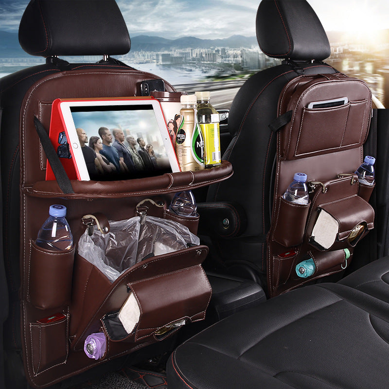 Luxury PU Leather Car Seat Organizer