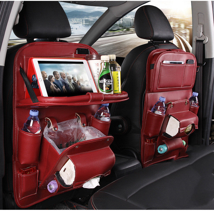 Luxury PU Leather Car Seat Organizer