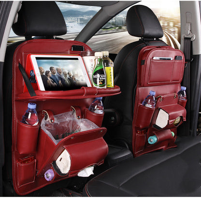 Luxury PU Leather Car Seat Organizer