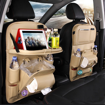Luxury PU Leather Car Seat Organizer