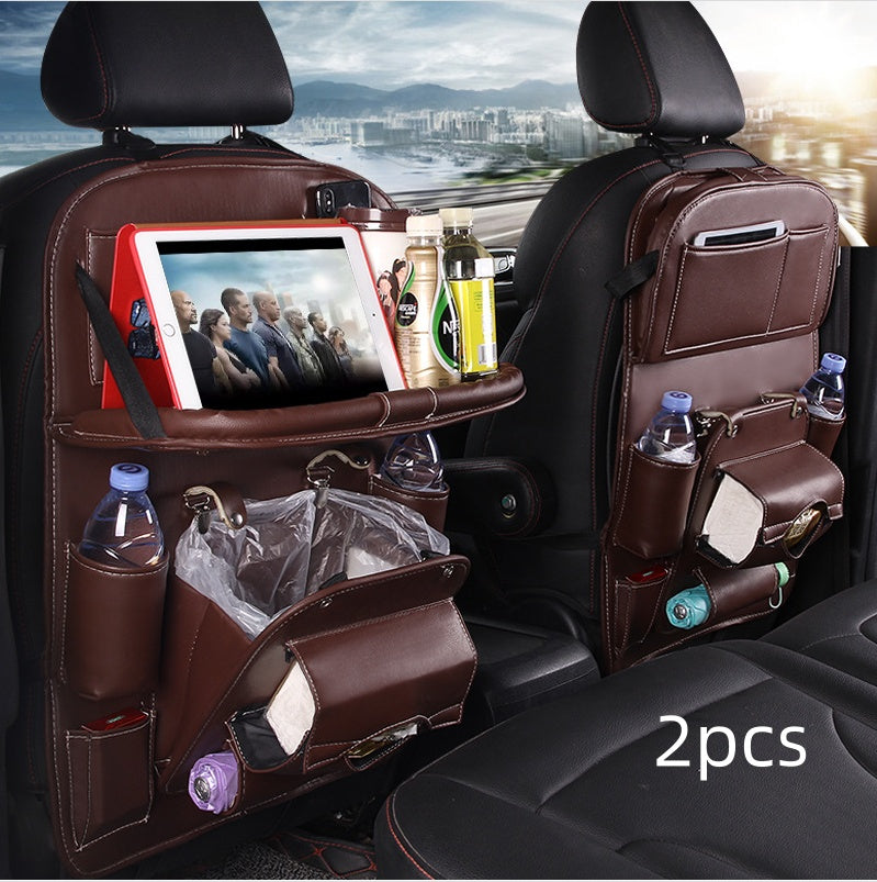 Luxury PU Leather Car Seat Organizer