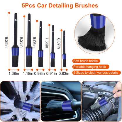 DetailMaster™ 26-Piece Car Detailing Brush Kit