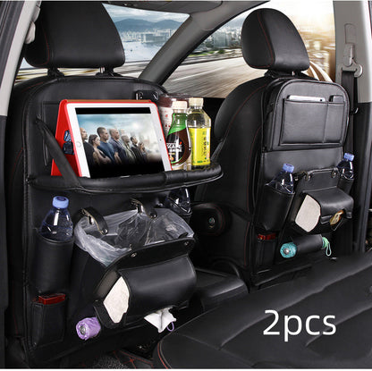 Luxury PU Leather Car Seat Organizer