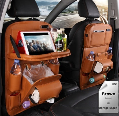 Luxury PU Leather Car Seat Organizer