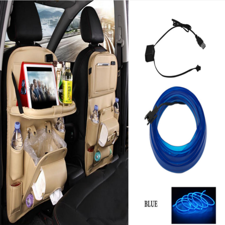 Luxury PU Leather Car Seat Organizer