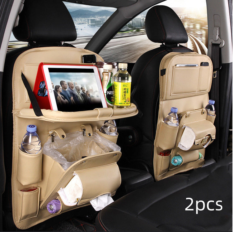 Luxury PU Leather Car Seat Organizer