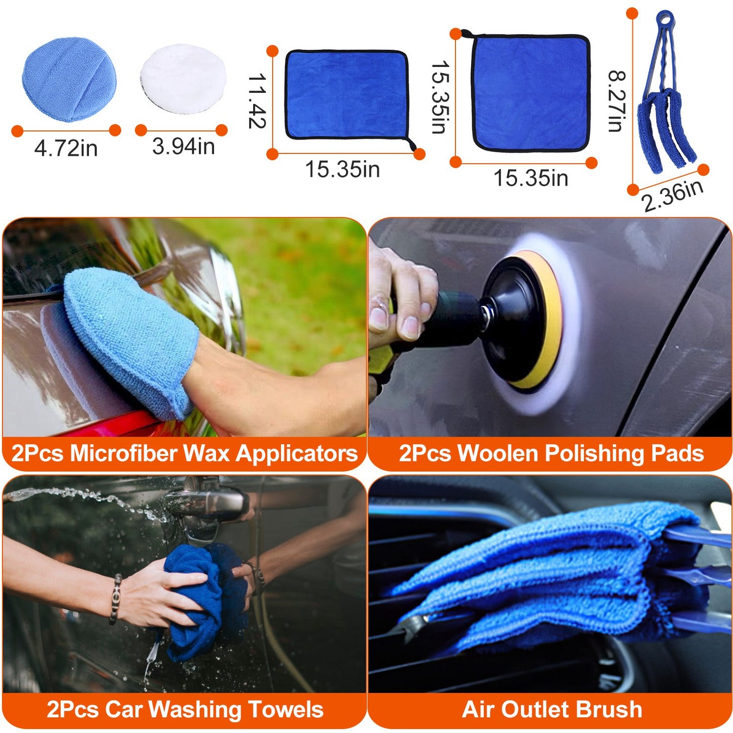 DetailMaster™ 26-Piece Car Detailing Brush Kit