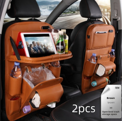 Luxury PU Leather Car Seat Organizer