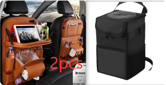 Luxury PU Leather Car Seat Organizer