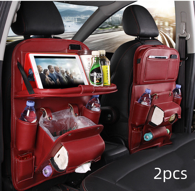 Luxury PU Leather Car Seat Organizer