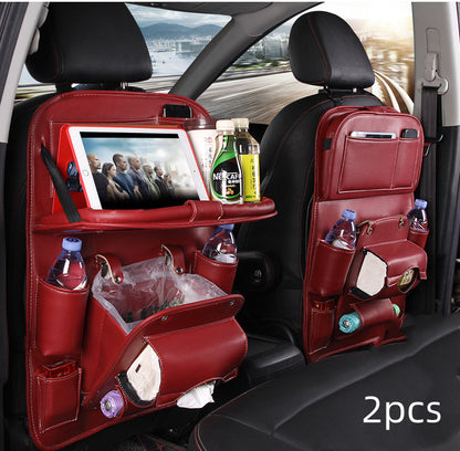 Luxury PU Leather Car Seat Organizer
