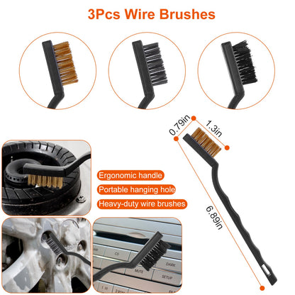 DetailMaster™ 26-Piece Car Detailing Brush Kit